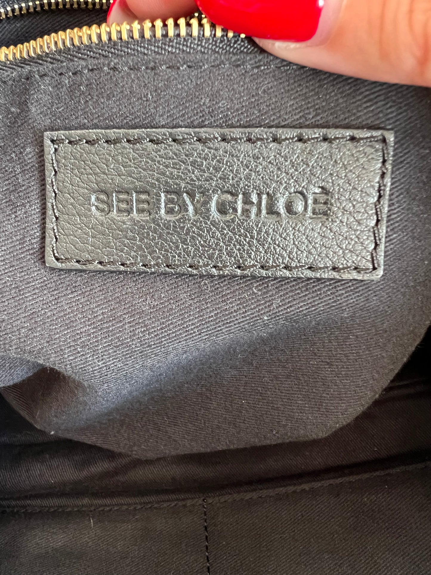 Sac See by Chloé cuir écriture