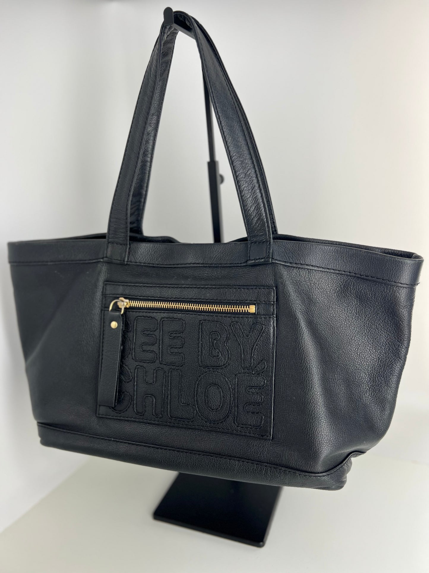 Sac See by Chloé cuir écriture