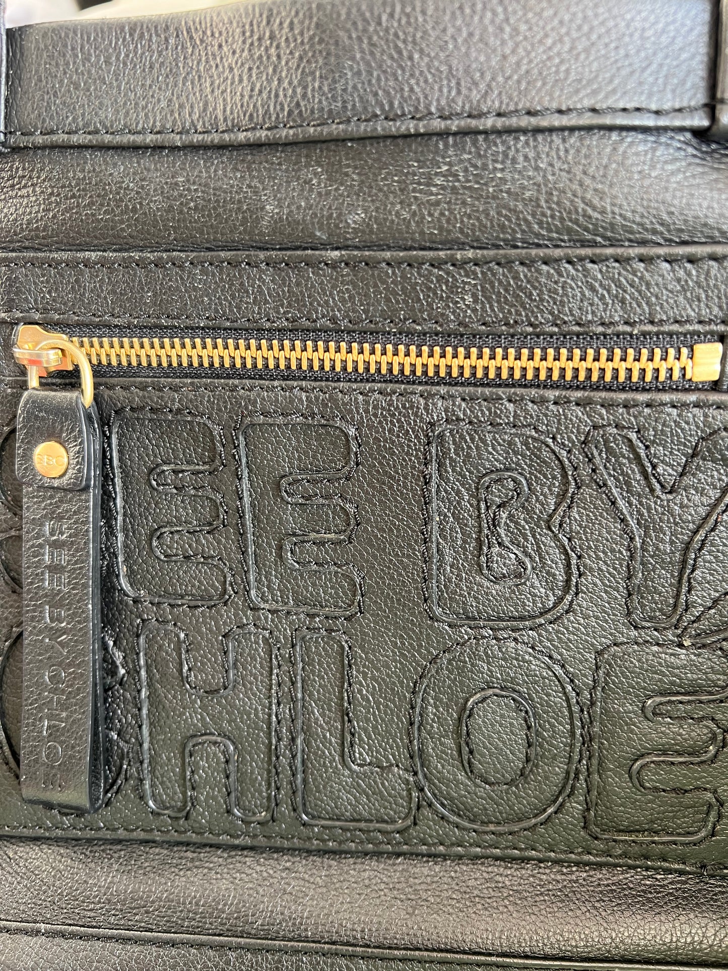 Sac See by Chloé cuir écriture