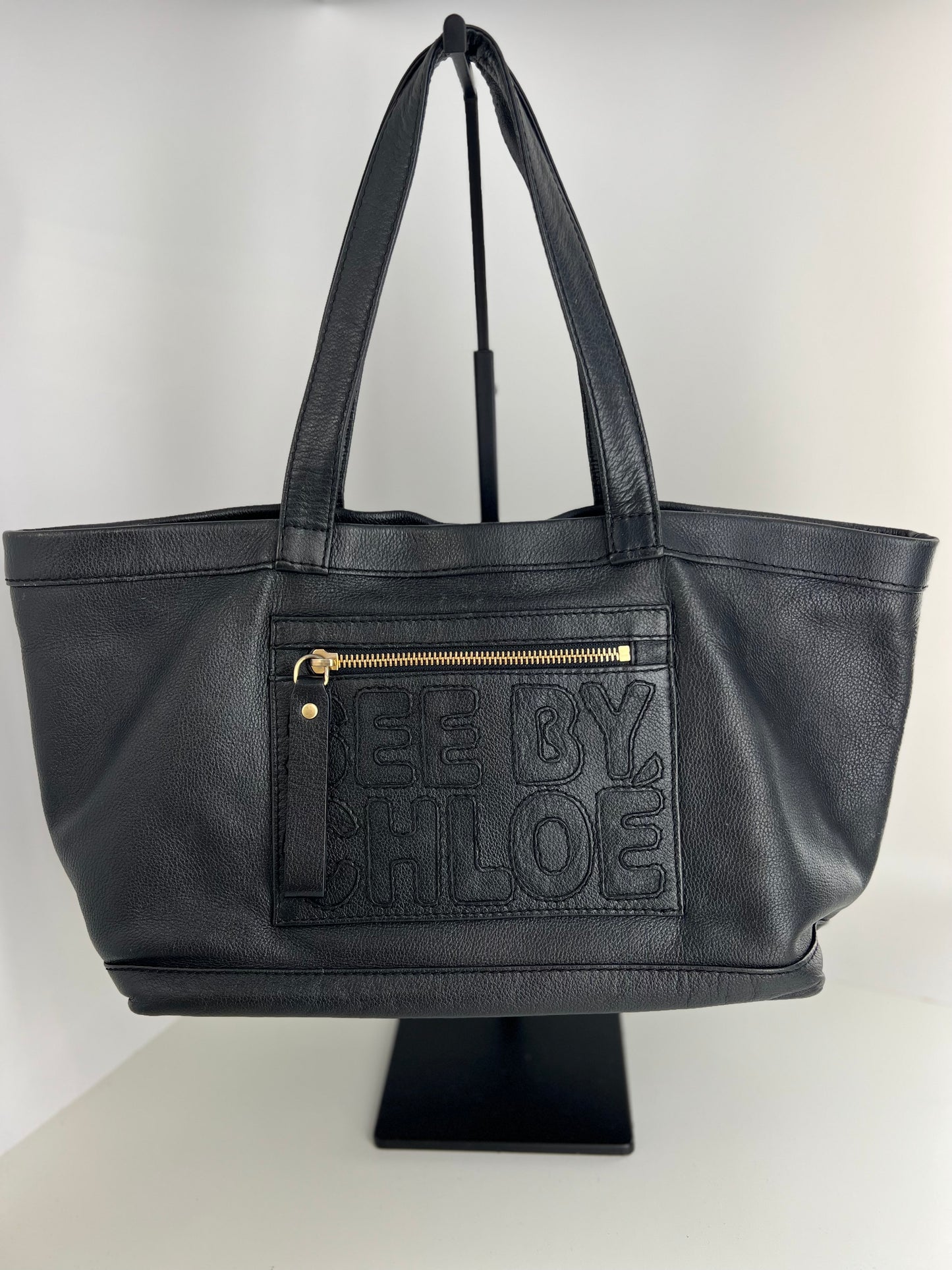 Sac See by Chloé cuir écriture