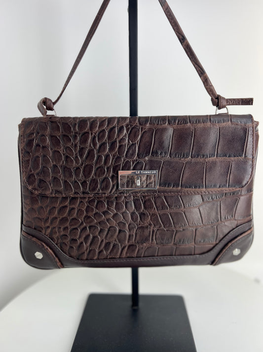 Sac Le Tanneur vintage croco