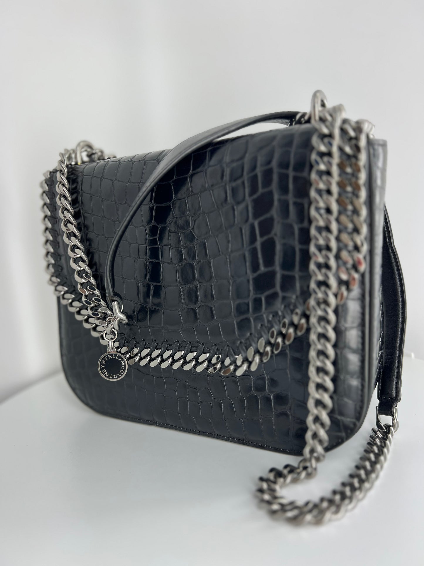 Sac Stella McCartney Falabella Box croco