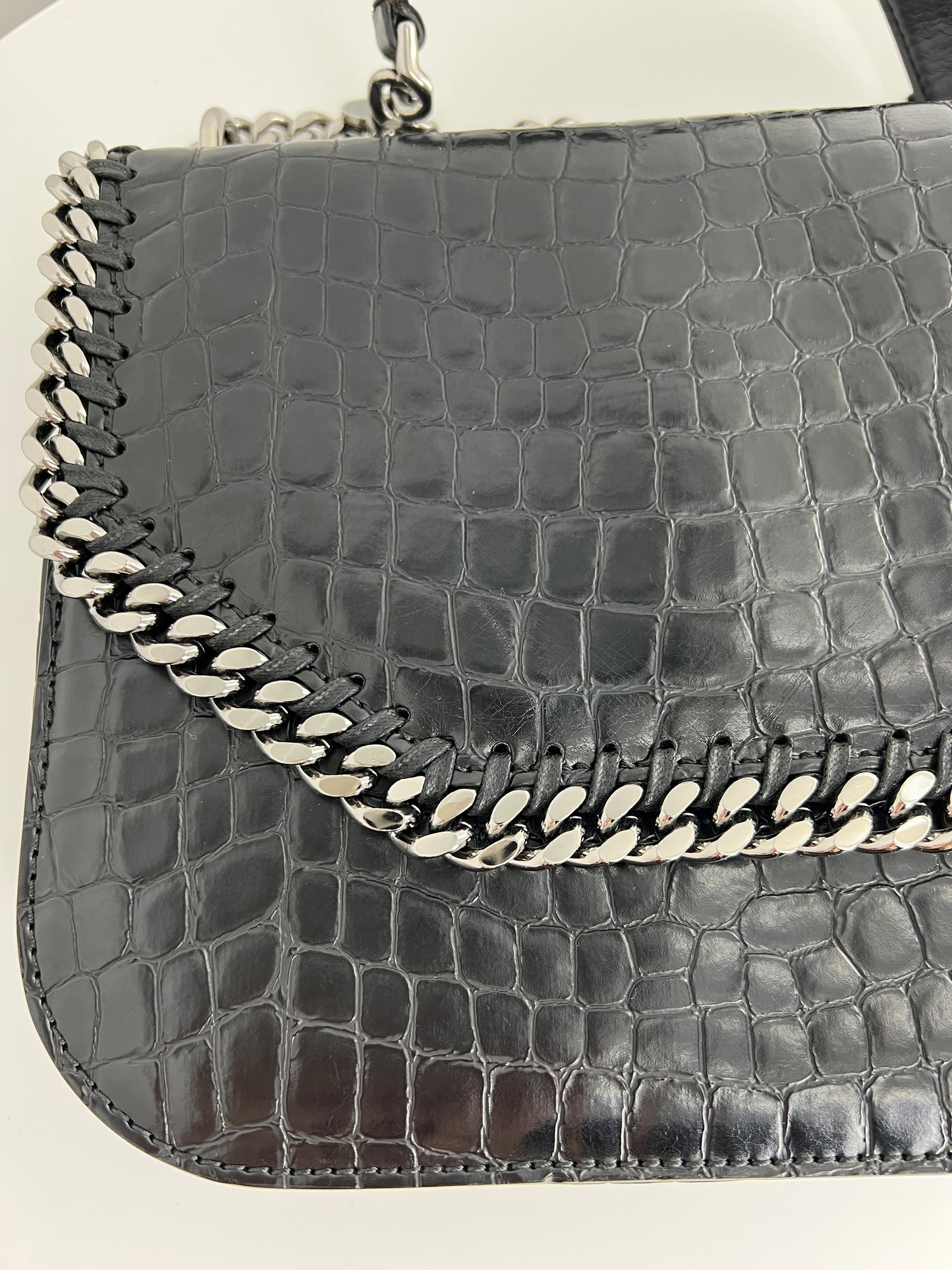 Sac Stella McCartney Falabella Box croco